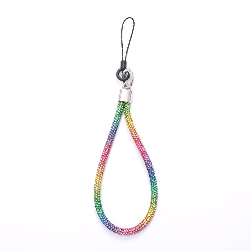 New 6mm Short Chain Rope Light Luxury Diamond Inlaid Wrist Strap Anti Loss Phone Hanging Decoration for Women