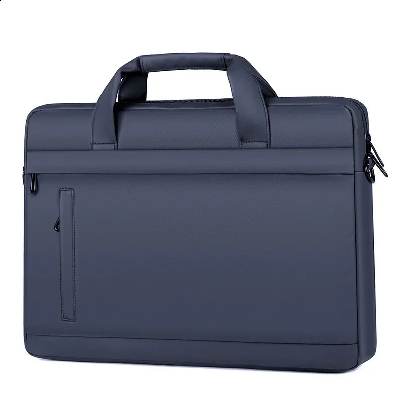 Mens briefcase high-quality business PU leather shoulder messenger bag office handbag 14 inch laptop bag 240903