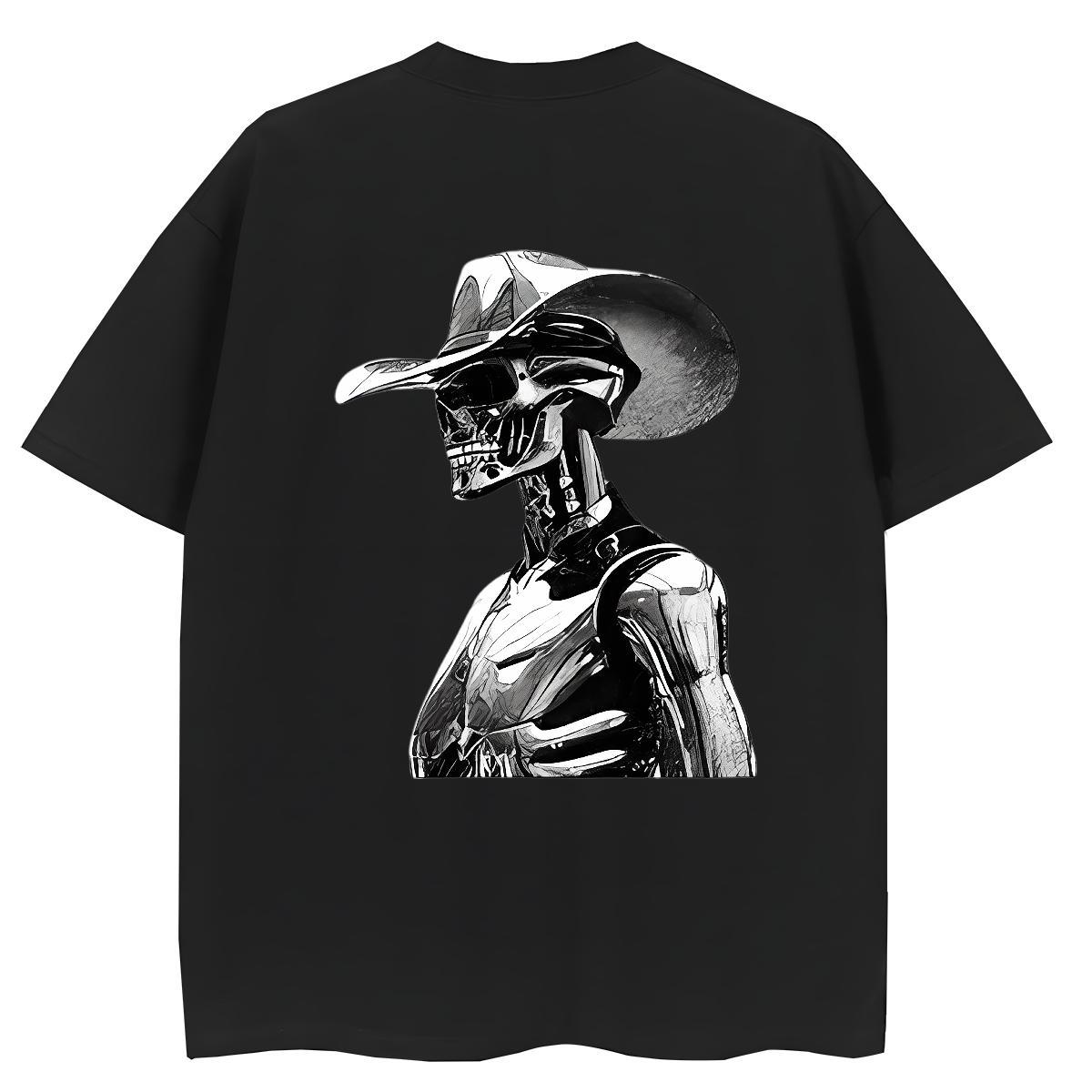 TOP Quality T-Shirts 230g Cotton Breathable Short Sleeve Outdoor skull Womens Tshirts High quality DIY Anime Printed Clothings