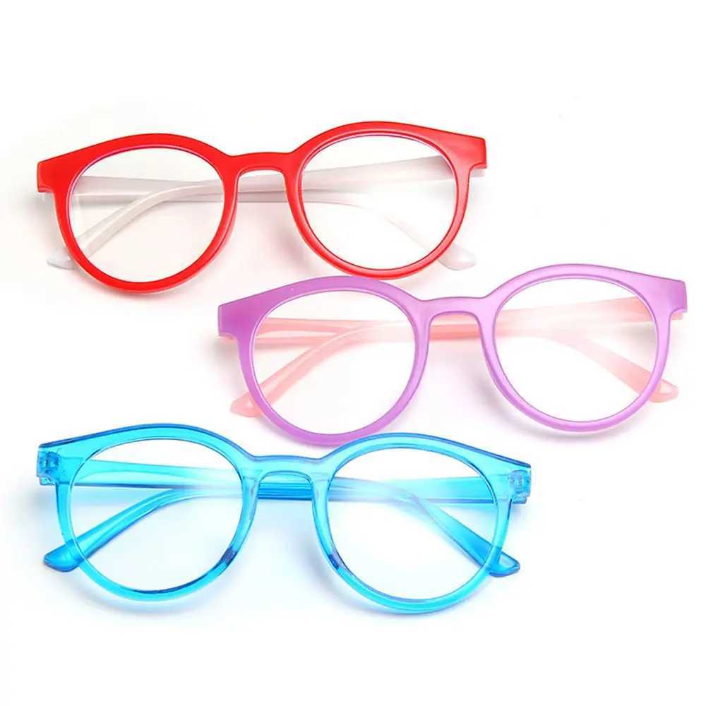 Anti blue light childrens glasses ultra light frame protection glasses cute round glasses for children boys and girls W240906