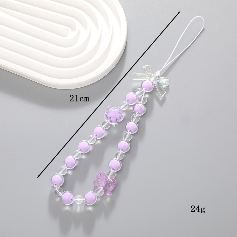 Yi Lian's New Beaded Chain, Case, Hanger, drop and Anti loss Wrist Short Mobile Phone Strap, Female