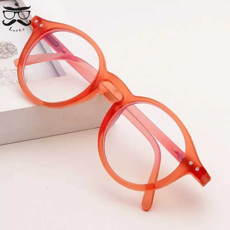 Fashionable childrens anti blue light glasses retro round frame for boys and girls computer glasses protective glasses regular glasses W240906
