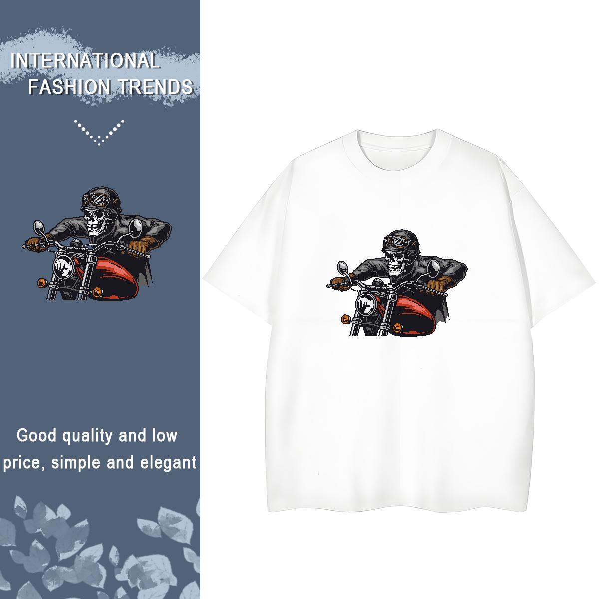 Brand Womens T Shirts 100% Cotton 230g Breathable Short Sleeve Hip Hop skull Lady T shirt Free Shipping Anime Print Tees Shirts