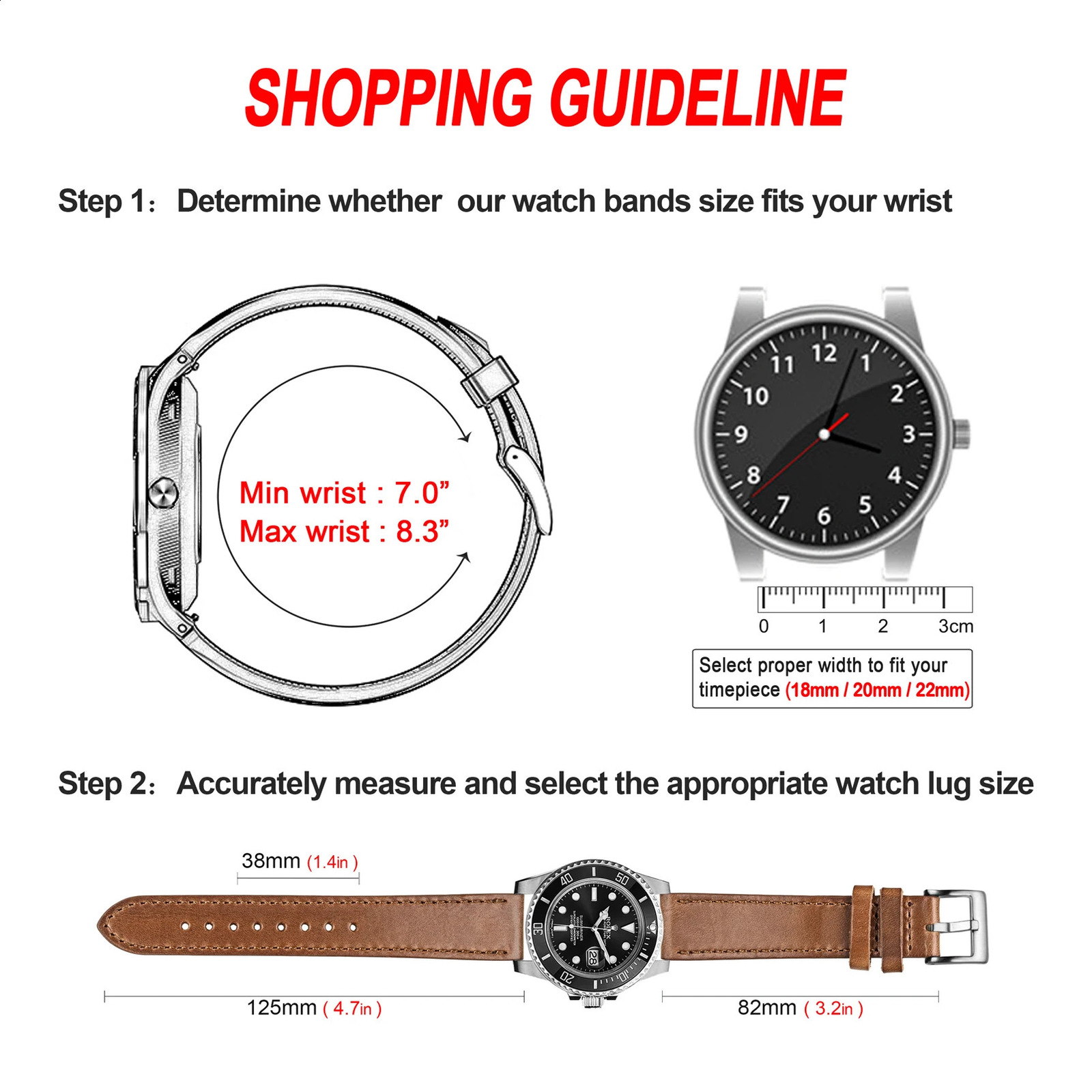 High Quality Horween Genuine Leather Straps Brown Soft Wrap Handmade Horse Leather Wrist Bands 18mm 20mm 22mm 240906
