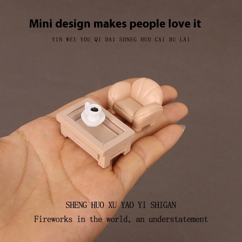 Charming Small Scale Resin Crafted Living Room Suit - Unique Desk Accessory