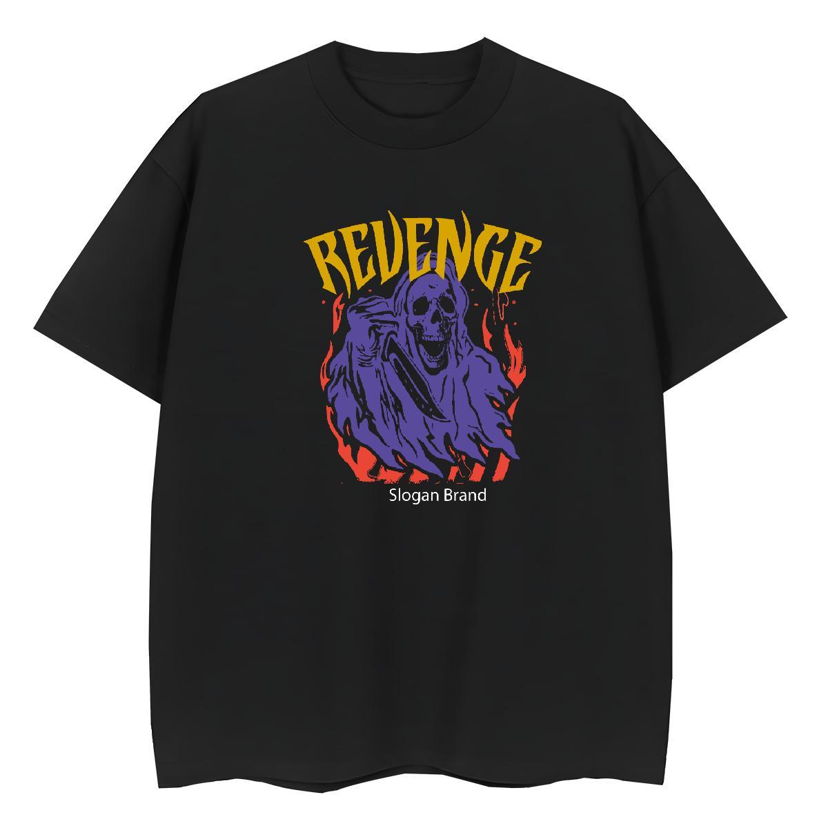 Fashion Casual T shirt 100% Cotton 230g Comfortable Street Casual skull Tshirt for Man Woman Loose fit Floral Print Clothes