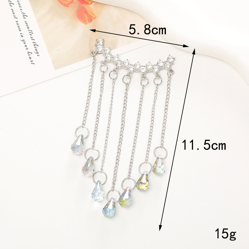 Trendy gemstone tassel pendant DIY phone case accessories Crystal pendant pendant Female material