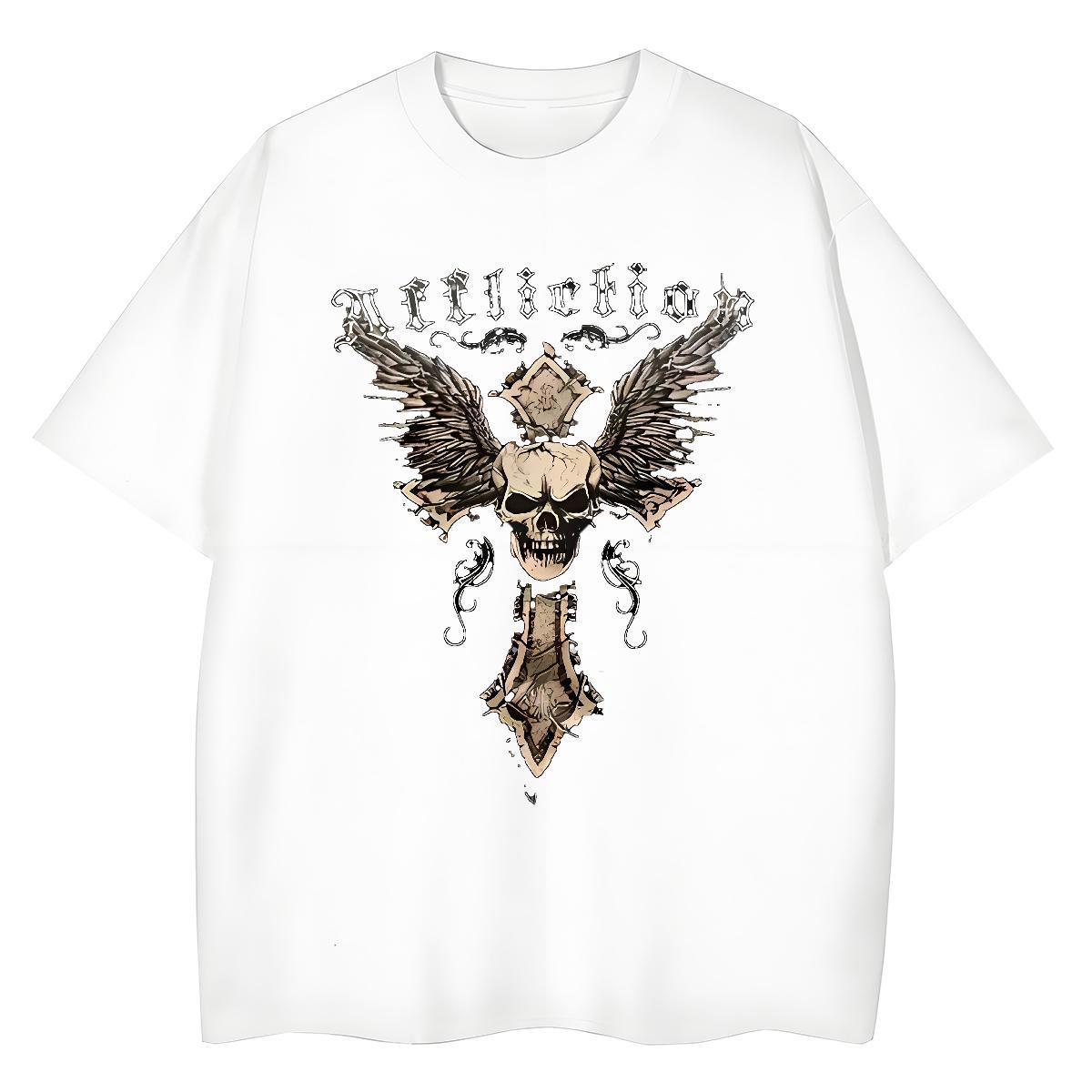 2024 Designer T-Shirts 100% Cotton 230g Crew Neck High Street Hip Hop skull Woman Tshirt Designer Nice Customized Print Tees