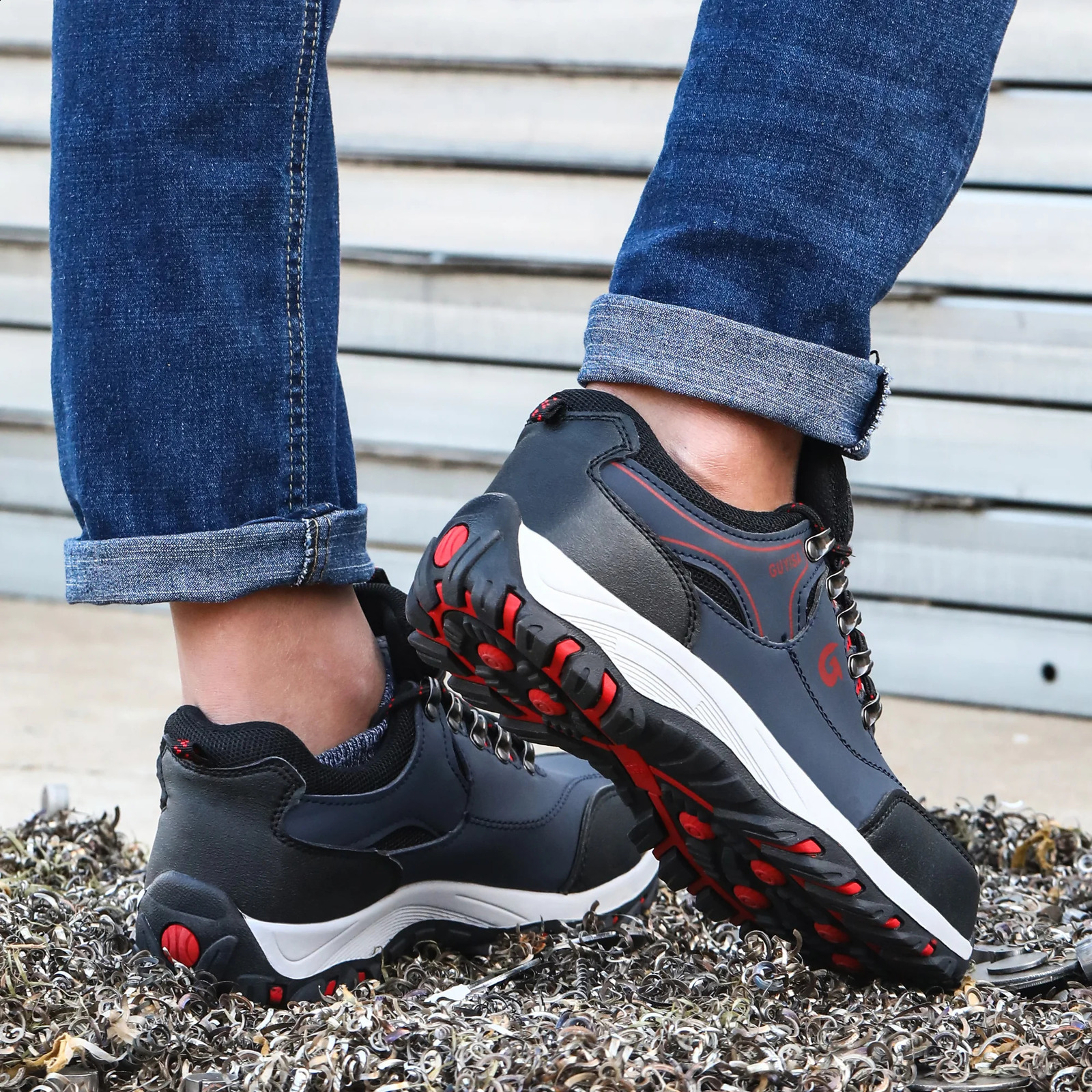 Steel Toe Cap Shoes For Men Work Boots Puncture-Proof Work Safety Shoes Protective Working Shoes Male Footwear Security Sneakers 240902