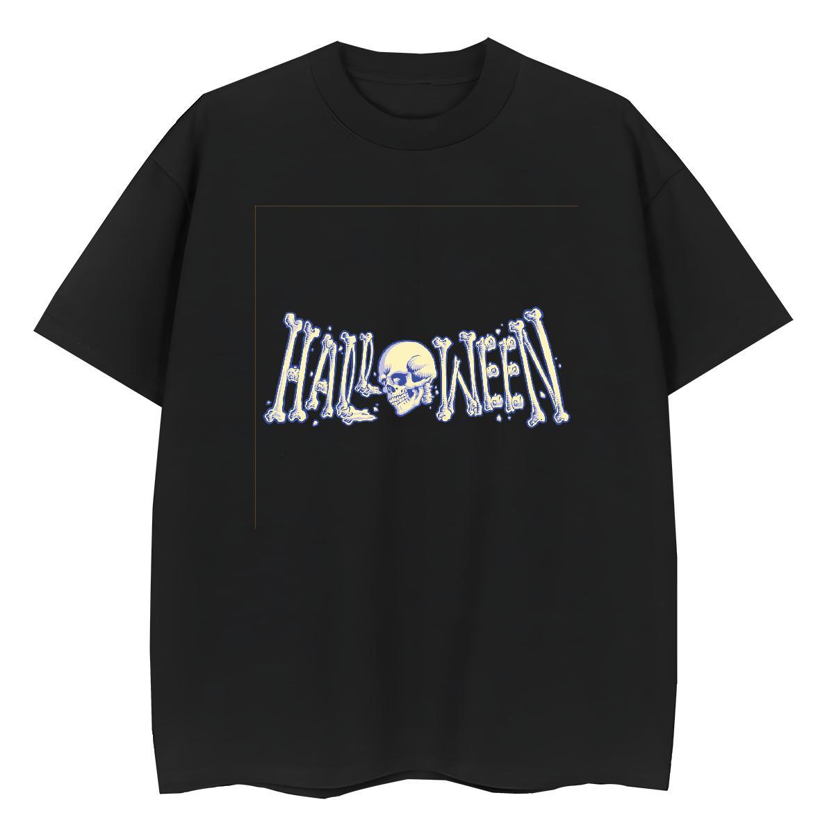 Brand T-Shirts 230g Pure Cotton Crew Neck Breathable Outdoor skull Womens Tshirts Wholesale Anime Polos