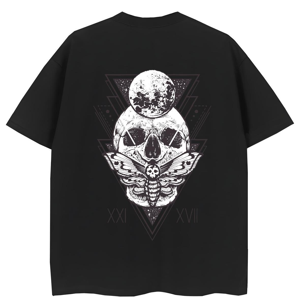 Fashion Casual T Shirt For Woman 230g Pure Cotton Breathable Crew Neck Casual Sport skull Unisex Tshirts Free Shipping Customized Print Clothes