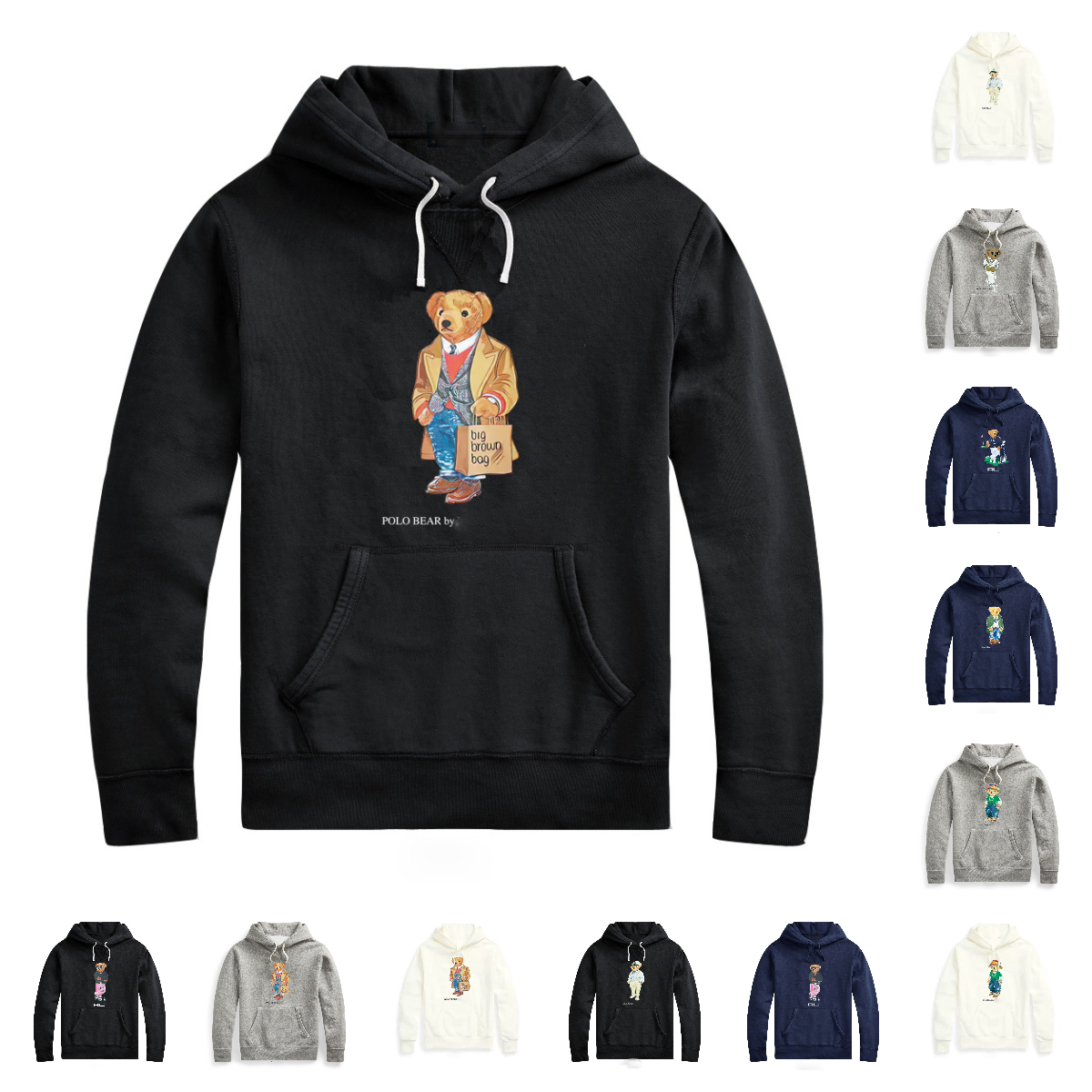Raph Laren Hoodie Designer High Quality Pony Sweatshirts Men RL Sweater Tracksuit Trend Outdoor Bearsweatshirt Hoodie Comfotable And Warm Casual Daily Top