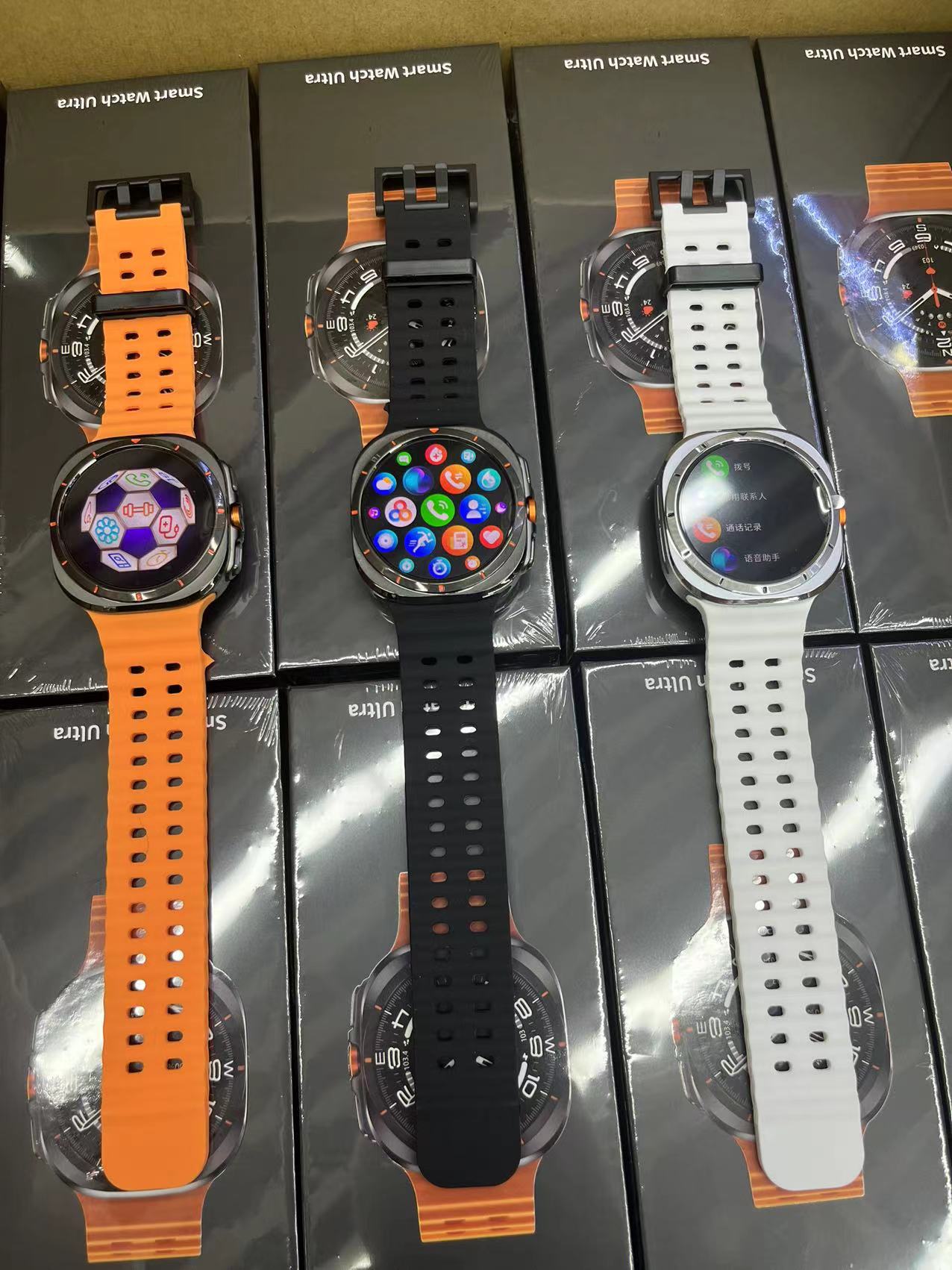 W7 Ultra Smart Watch HD Amoled 1.5-inch Screen Quick Release Strap 46mm Sport Bluetooth Call NFC Wireless Charger Heart Rate IP68 Waterproof FitCloudP