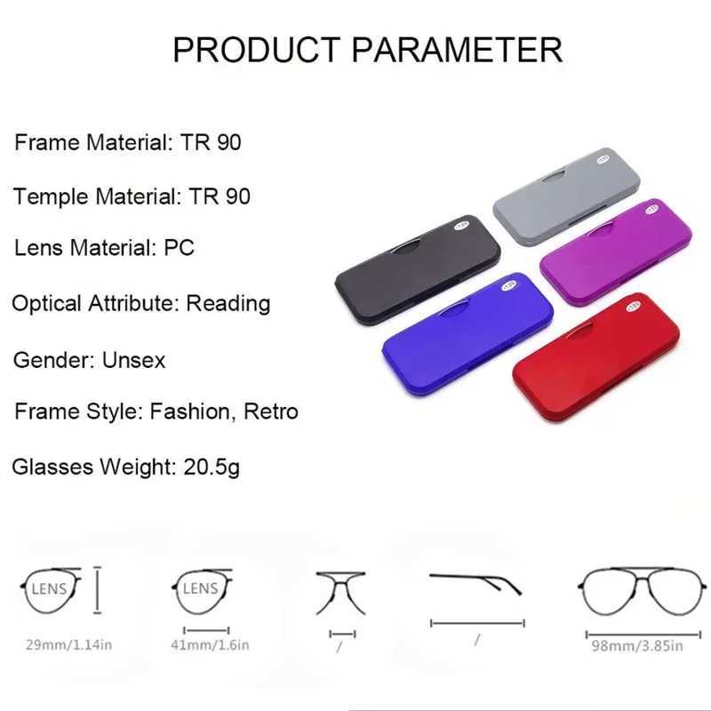 Latest Ultralight Mini Mens Pocket Reading Glasses Thin Clip Nez Nose Clip Elder Glasses Armless TR Glasses 1.5 2.5 W240907