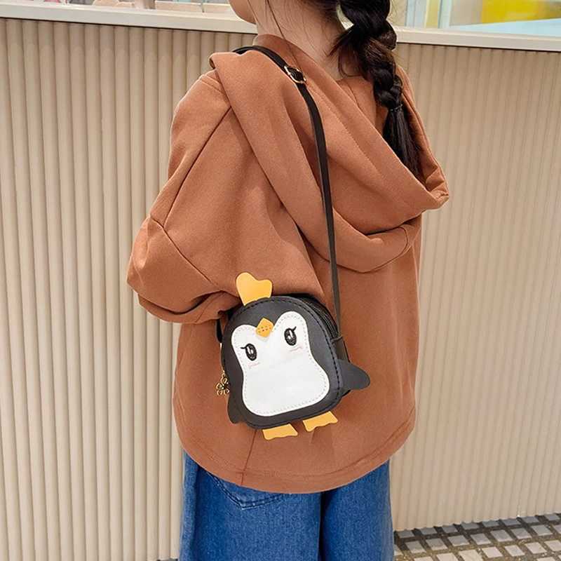 Cartoon Penguin Childrens Cross Body Bag Cute Mini Girl Shoulder Bag Fashion Childrens Messenger Bag Coin Wallet Accessories W240906