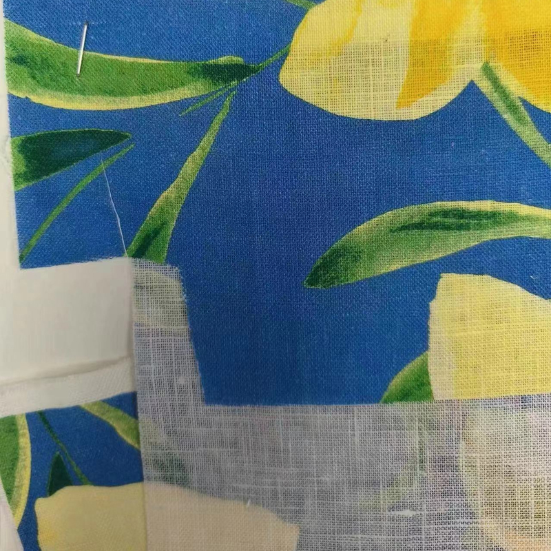 Clothing fabrics linen ramie linen cotton linen viscose woven fabric digital printing fabric factory direct supply