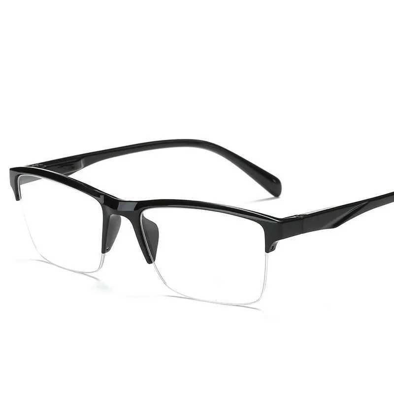 Ultralight square half frame reading glasses Presbyonic glasses for men+0.25 0.5 0.75 1.25 1.5 1.75 2.25 2.5 2.75 3 W240906