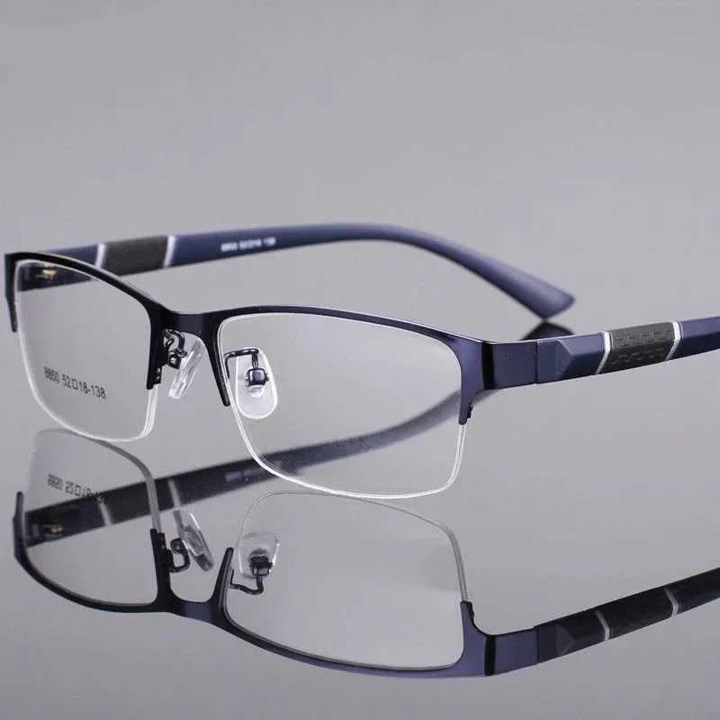 Reading Glasses Mens High Quality Half Frame Translucent Glasses Business Mens Elder Glasses+1.0 1.5 2.0 2.5 4 W240907