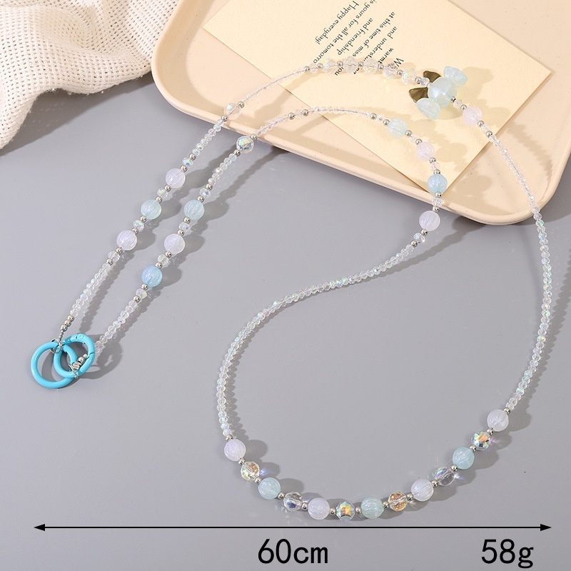 New candy colored acrylic butterfly crossbody case, keychain, pendant, mobile phone lanyard, chain, female
