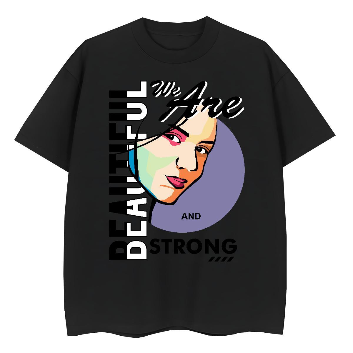 New Woman T Shirts 230g Pure Cotton Short sleeve Soft High Street Hip Hop women Couples T Shirts Brand Floral Print Tops Shirt