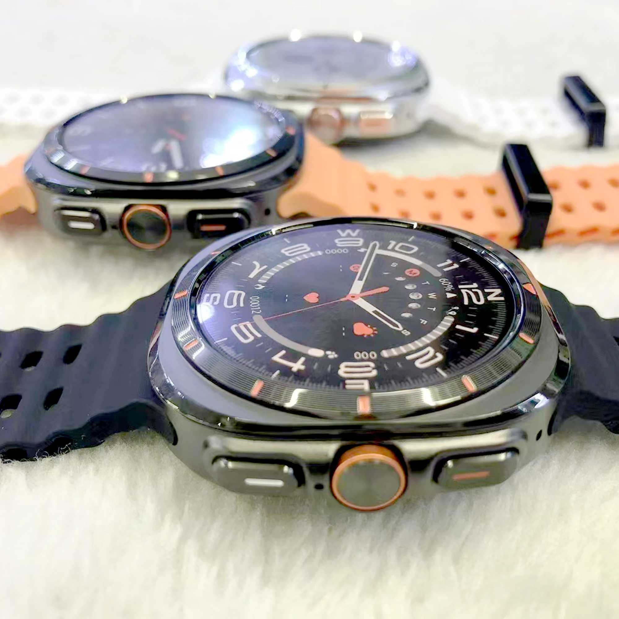 2024 Watch 7 Ultra AMOLED Smart Watch Ai Dail 3D Menu Compass Men W7 Smartwatch Women BT Call Wireless Charging Sports M240907