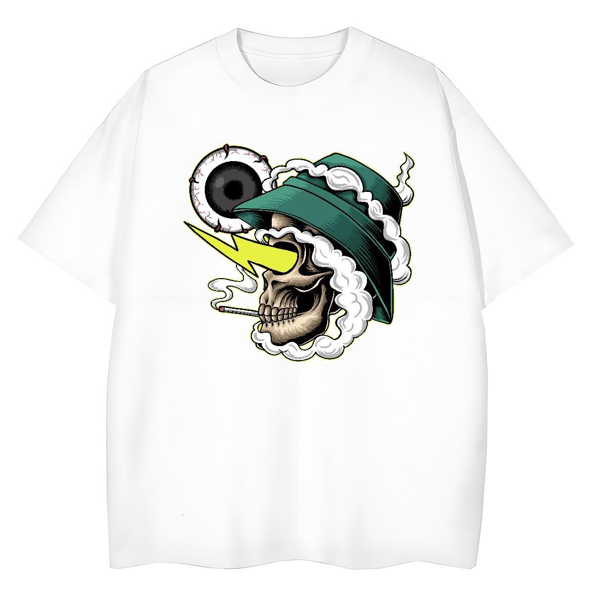 New Arrival T Shirt For Woman 230g Pure Cotton Round Neck Short Sleeve Home Outdoor skull Woman Tshirt Soft Skull Clothes Shirt