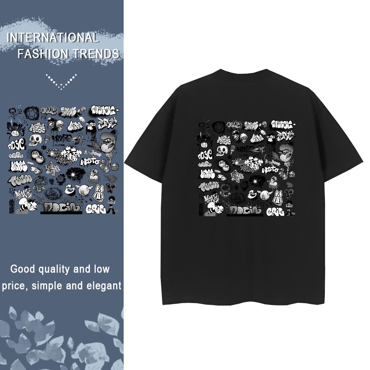Custom T Shirts Women 230g Pure Cotton Short Sleeve O-Neck Sports Casual skull Woman Tshirt Soft DIY Printed Tops Shirt