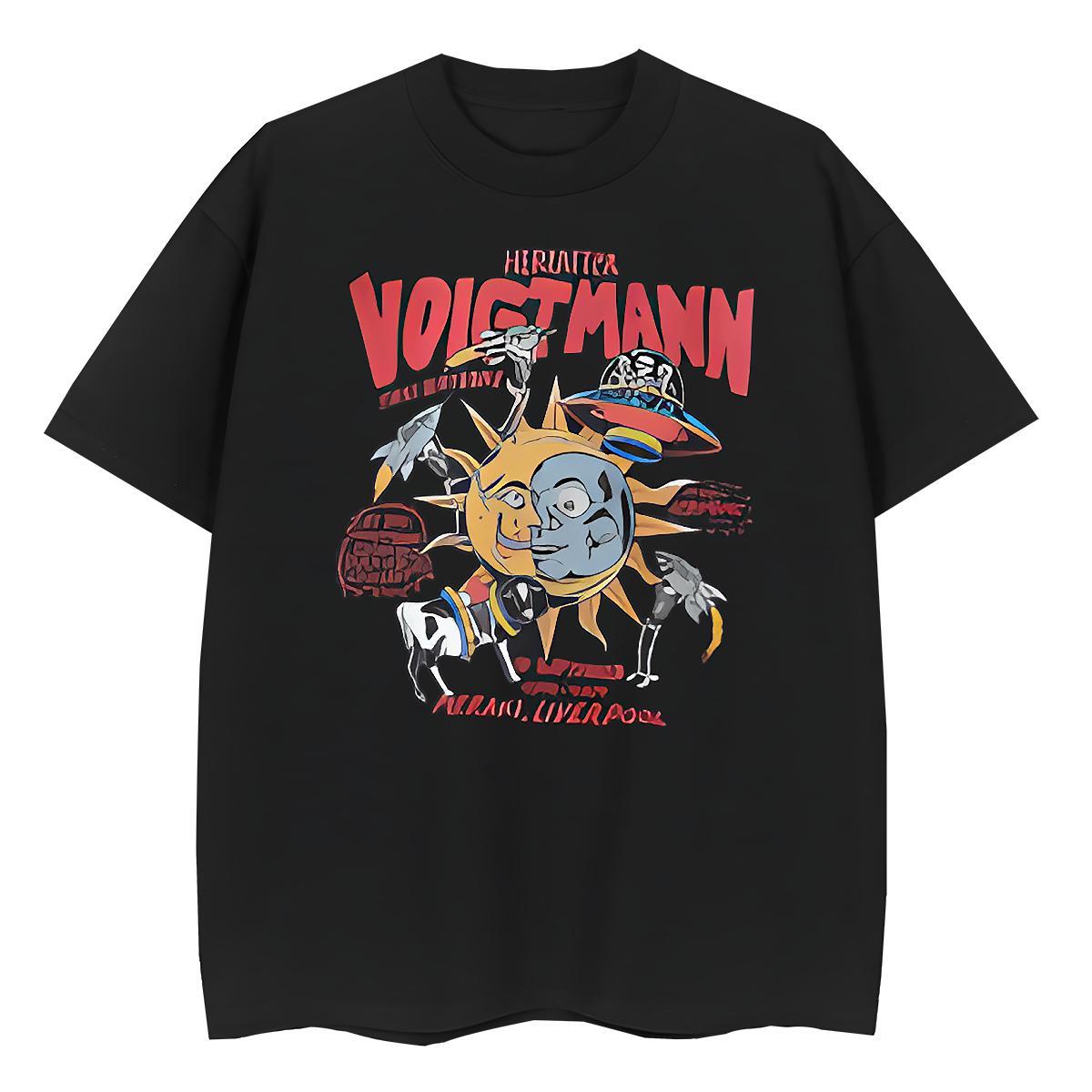 New Arrival T-Shirts 230g 100% Cotton Short Sleeve O-Neck Street Wear skull Couples T Shirts Brand Cartoon Floral Printing Tees Shirts
