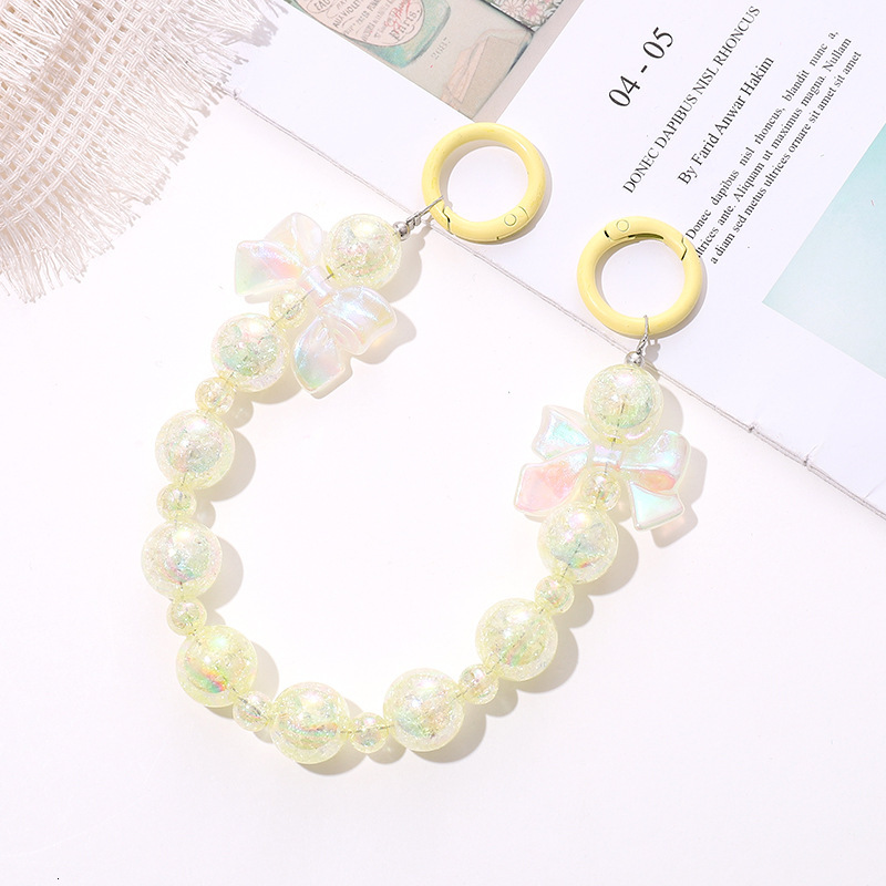 Yi Lian's new crack bead beaded mobile phone case hanging accessories, bag chain, water cup extension chain