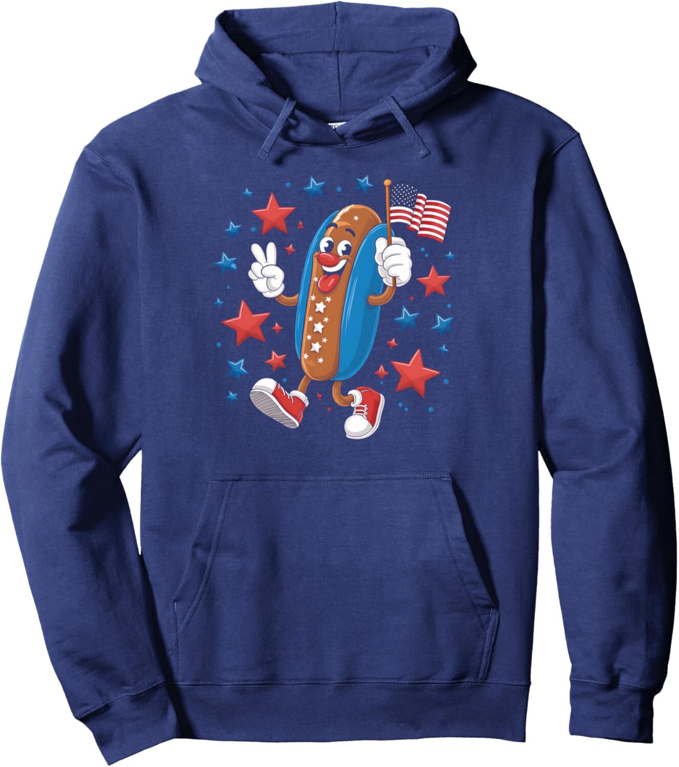 Hoodie for Mens Womens Fourth of July Dog USA American Flag Patriotic Graphic Tees Pullover Hoodie Graphic Hoodies sweatshirt Pullover Long Sleeve