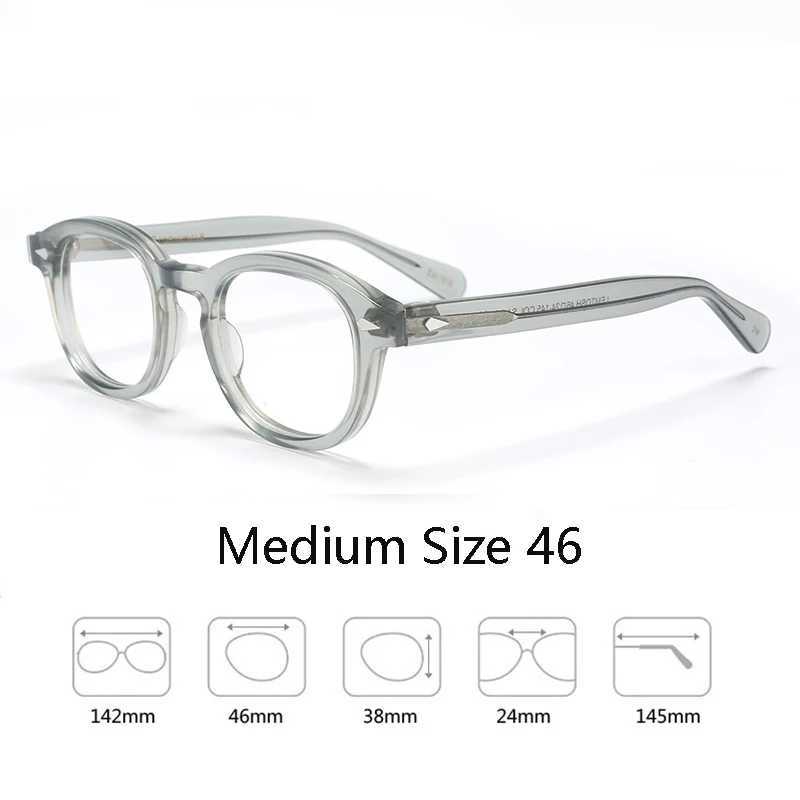 Mens frame style glasses transparent lens Johnny Depp brand computer designer mens round retro W240906