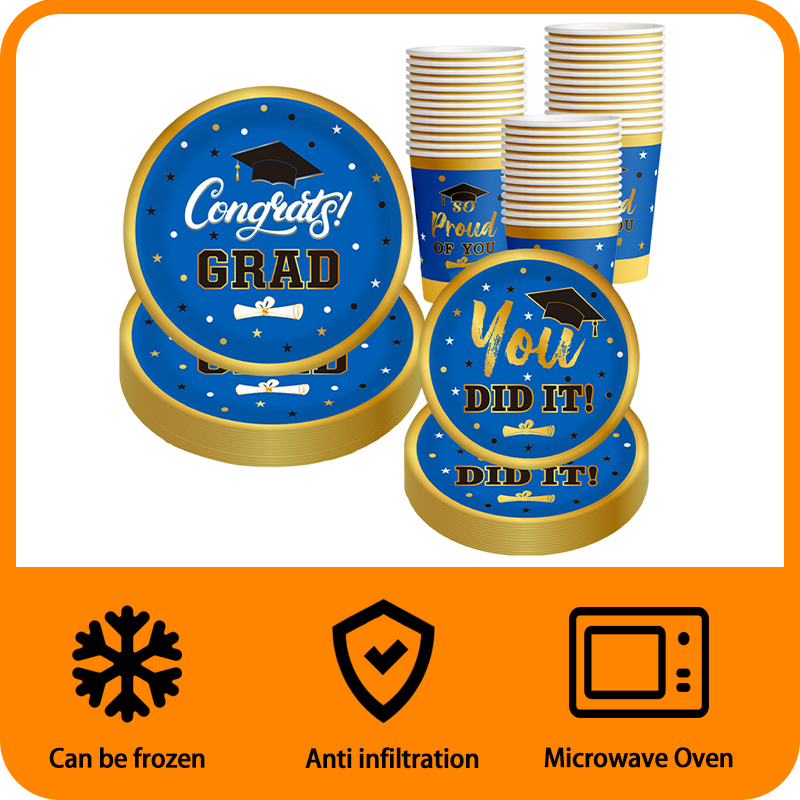Graduation season themed party birthday supplies suitable for graduation season birthday party decoration tableware set