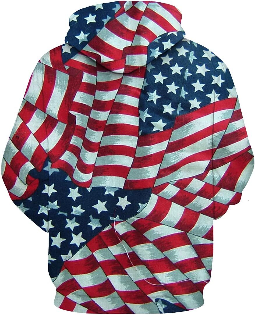 Hoodie For Mens Womens American Flag 3D Print Casual Funny Hooded Pullover Graphic Hoodies Sweatshirt Long Sleeve Free shipping