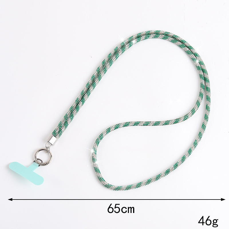 Light luxury new lanyard long rhinestone crossbody phone case keychain pendant high-end chain decoration