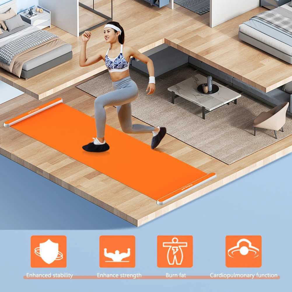 180/200cm yoga slider pad sports skateboard core sports running skateboard leg training board fitness mat W240906