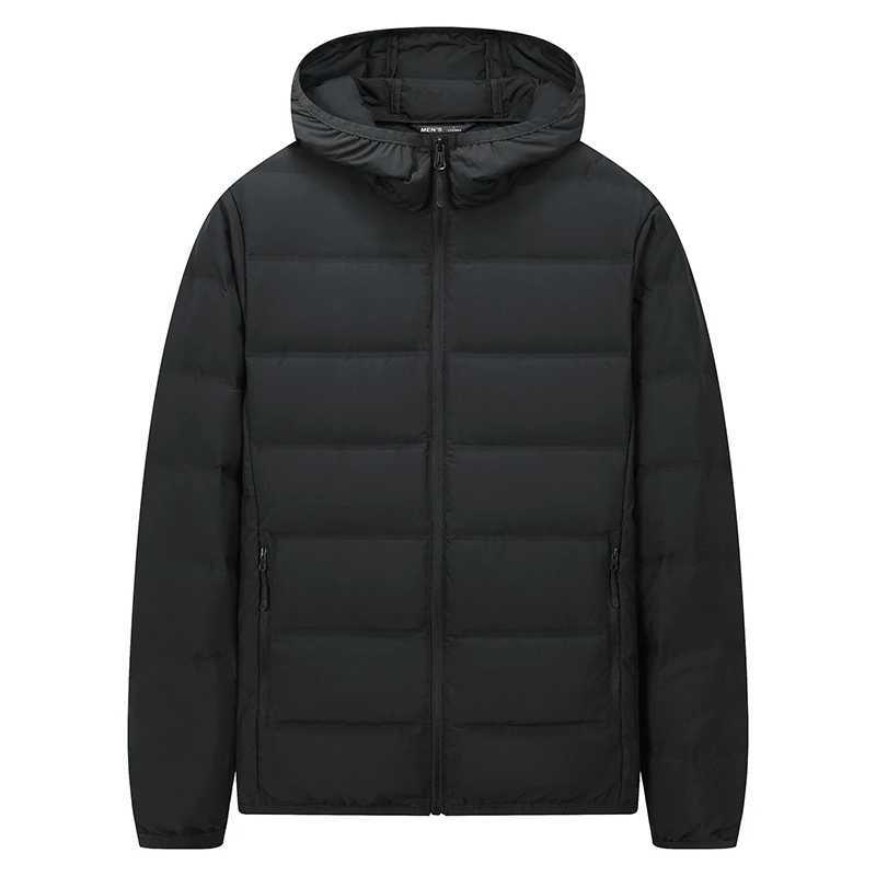 New autumn and winter duck down jacket mens hood ultra light ultra-thin waterproof and comfortable jacket mens jacket W240906