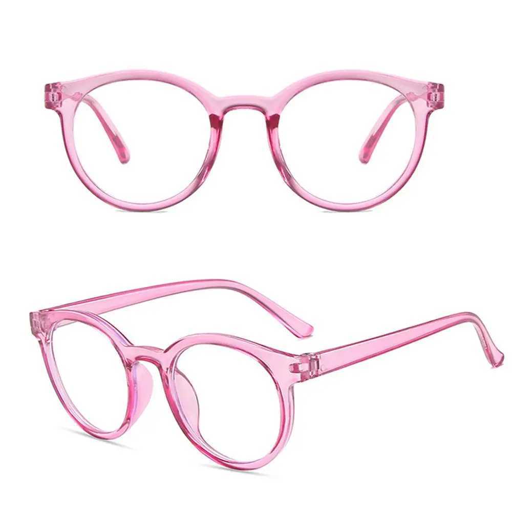 Anti blue light childrens glasses ultra light frame protection glasses cute round glasses for children boys and girls W240906