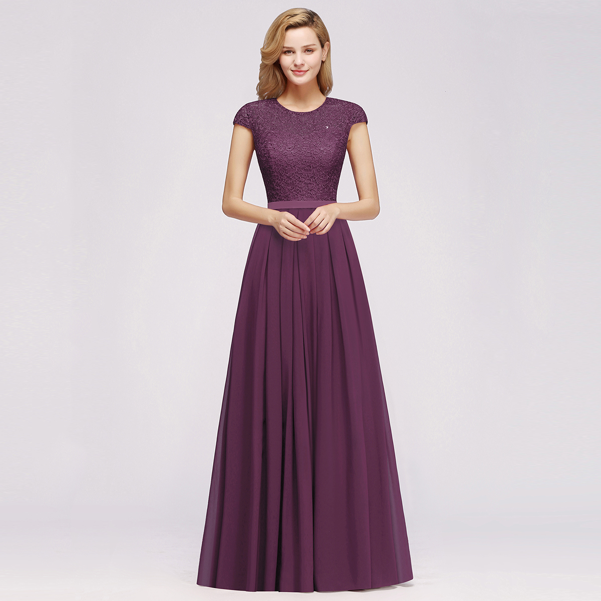 Evening Dresses Elegant A E Jewel Neck Sleeveless Long Maxi Lace Appqulies Chiffon Skirt Prom Party Gowns Bridesmaid Wears Cps1319 ppqulies