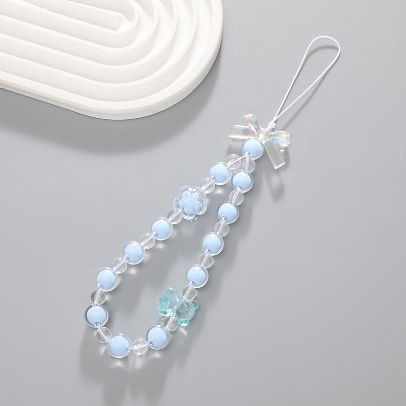 Yi Lian's New Beaded Chain, Case, Hanger, drop and Anti loss Wrist Short Mobile Phone Strap, Female