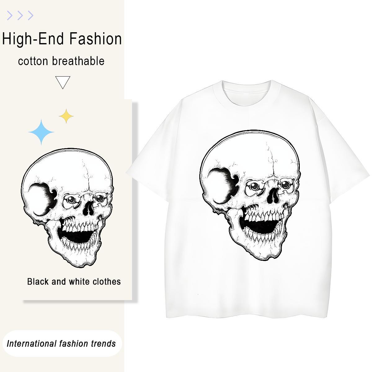 2024 Designer T shirt 230g Cotton Short Sleeve O-Neck Beach monster Couples T Shirts Nice Customized Print Tees