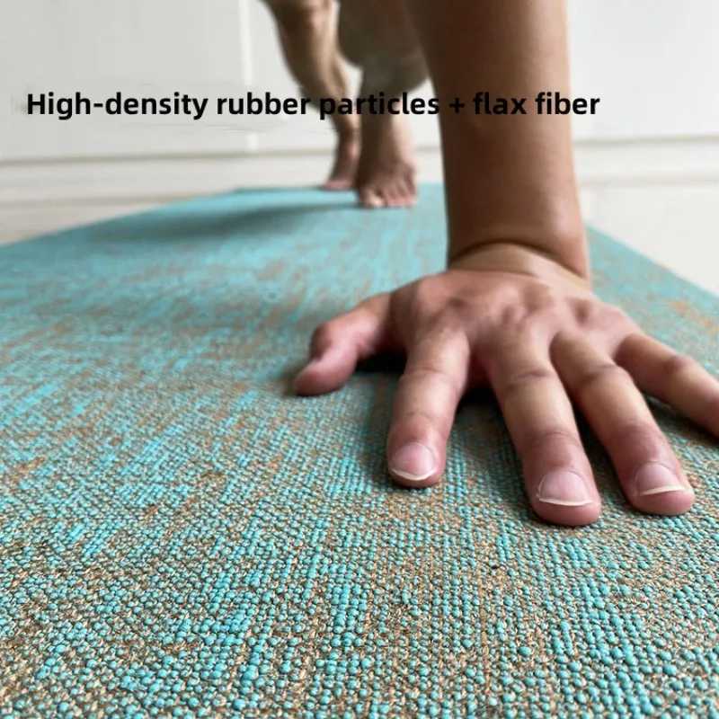 Natural Jute Yoga Mat 183 X 61 X 0.5cm Health and Environmental Protection Yoga Mat Wear resistant and Anti slip Fitness Mat W240906