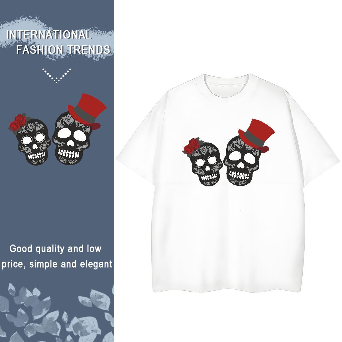 Classic T-Shirts for Women 100% Cotton 230g Short sleeve Soft Street flower Tshirt for Man Woman Comfortable Customized Tshirts
