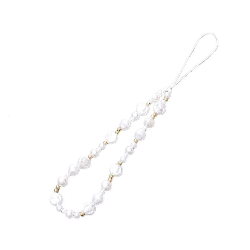Korean version of Xiaoxiangfeng pearl chain, case, accessory, short phone hanging rope, anti fall wrist strap for women