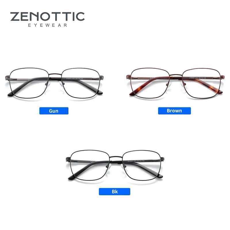 ZENOTTIC 2024 Titanium Alloy Glasses Commercial Style Optics Korean Glasses Mens Square Non Prescription Glasses Frame W240906