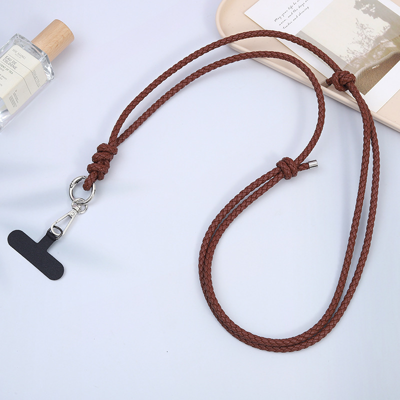 New DIY lanyard leather crossbody chain, mobile phone back clip lanyard, luggage keychain pendant, hanging accessory to prevent loss