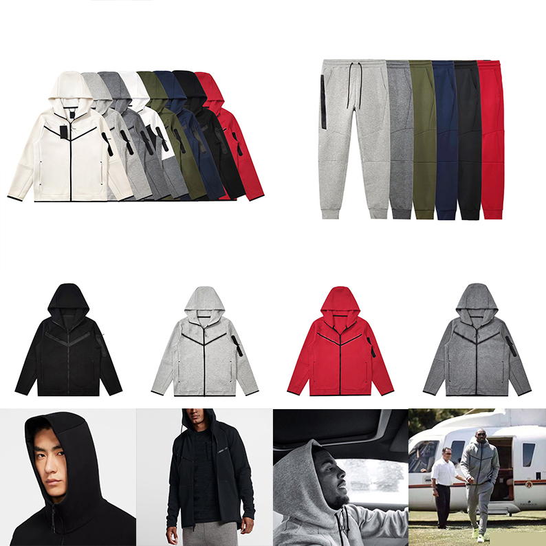 2024 Tech Fleece Hoodies Full zip hood Sports Pants Men Woman Designer Tracksuit Pants Hoodie Classic Black Gray Fashion Loose Jogger Pant Sportswear