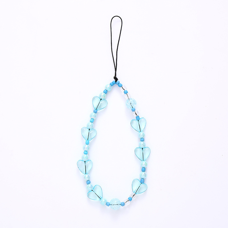 Yilian's new love bead rope, phone case, keychain pendant, creative and personalized anti fall chain hanging decoration