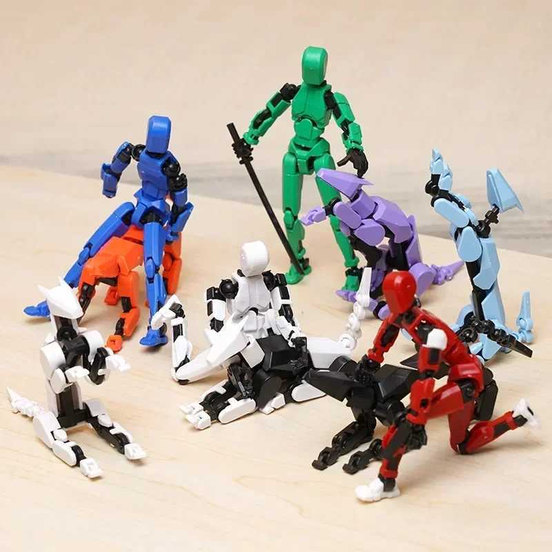 13 Action Figure Titan Multi-Jointed Movable Shapeshift Robot T13 Action Mannequin Character and Dog Figure Toys gifts for kidsXJ240905
