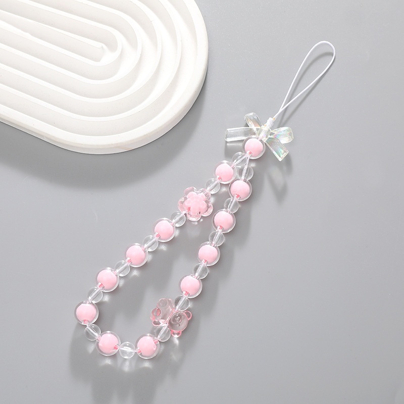 Yi Lian's New Beaded Chain, Case, Hanger, drop and Anti loss Wrist Short Mobile Phone Strap, Female