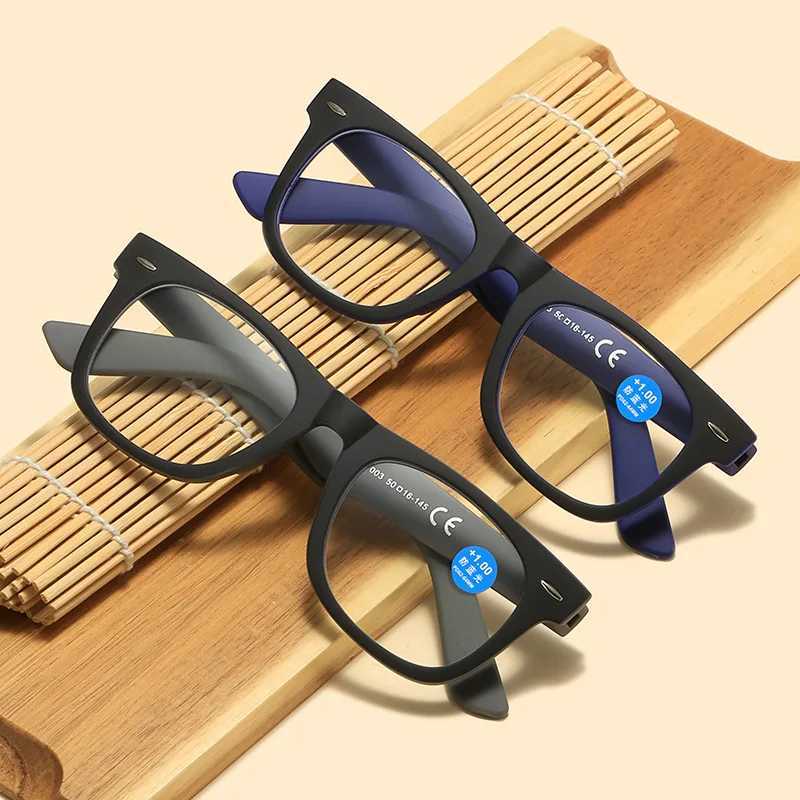 Square reading glasses anti blue light blocking computer reader suitable for womens retro reading elder eyes 0+1.0 to+4.0 W240907